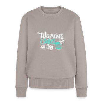 Snus smokeless non-smoking nicotine anti-smokers - Women's Premium Organic Jumper - taupe - Front - Julia (174cm)