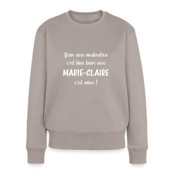 marie claire - Pull Premium bio Femme - taupe - Devant - Julia (174cm)