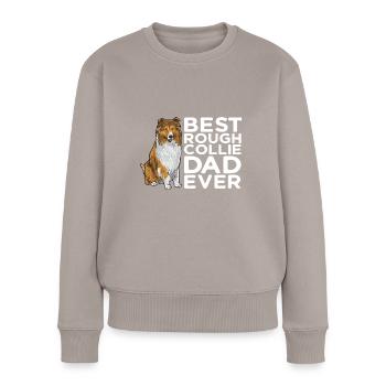 Longhair Collie Rough Collie Dog - Women's Premium Organic Jumper - taupe - Front - Julia (174cm)