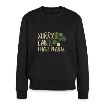 Monstera Deliciosa Albo Plante d’intérieur botanique - Pull Premium bio Femme - noir - Devant - Julia (174cm)