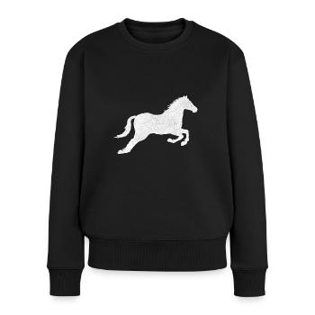 Cavallo - Maglione ecologico premium da donna - nero - Fronte - Julia (174cm)