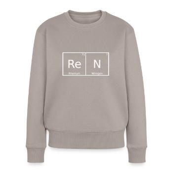 Ren Name Vorname Chemie Periodensystem Elemente - Frauen Premium Bio Pullover - Taupe - Vorne - Julia (174cm)