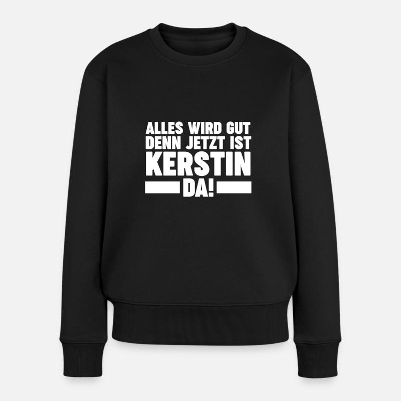 Kerstin - Frauen Premium Bio Pullover - Schwarz