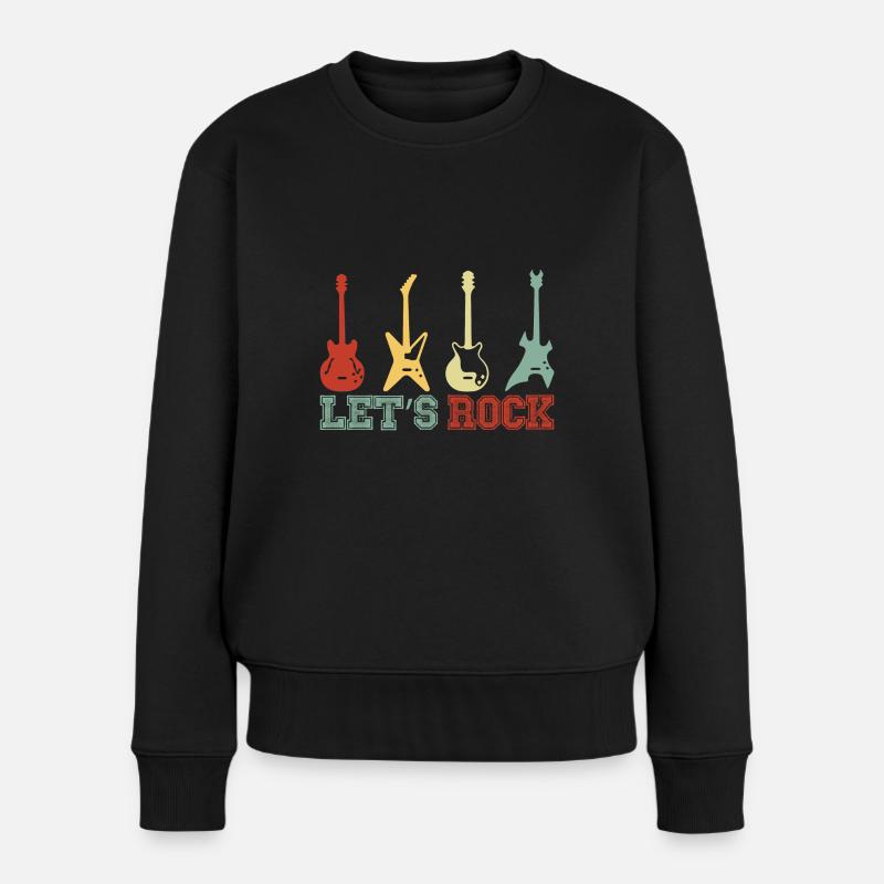 Guitares électriques rock - Pull Premium bio Femme - noir