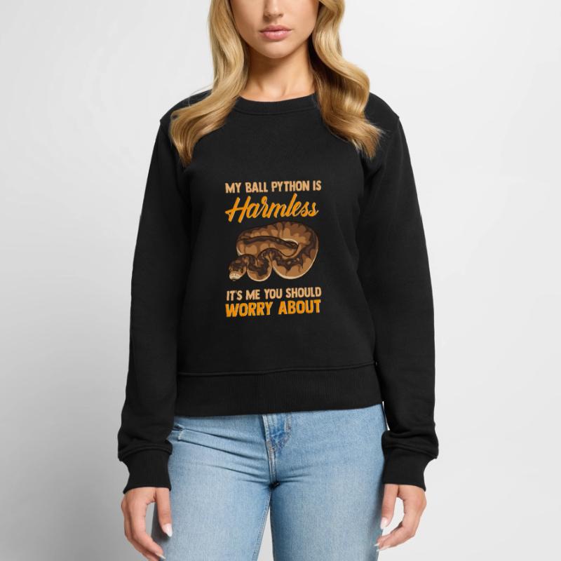 Harmlose Python Gefährlicher Halter Schlangen Fan Frauen Premium Bio Pullover