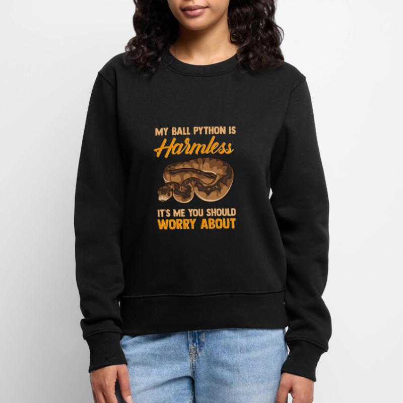 Harmlose Python Gefährlicher Halter Schlangen Fan Frauen Premium Bio Pullover
