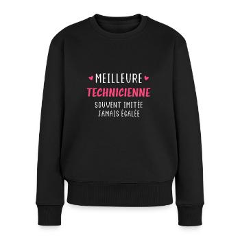 Souvent imitée meilleure Technicienne - Pull Premium bio Femme - noir - Devant - Julia (174cm)