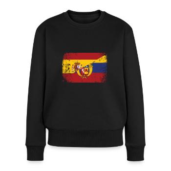 Ecuador España Bandera de Ecuador Regalo - Frauen Premium Bio Pullover - Schwarz - Vorne - Julia (174cm)