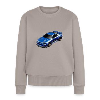 Jdm / Tuning / Turbocharger / Rims / Chiptuning - Women's Premium Organic Jumper - taupe - Front - Julia (174cm)