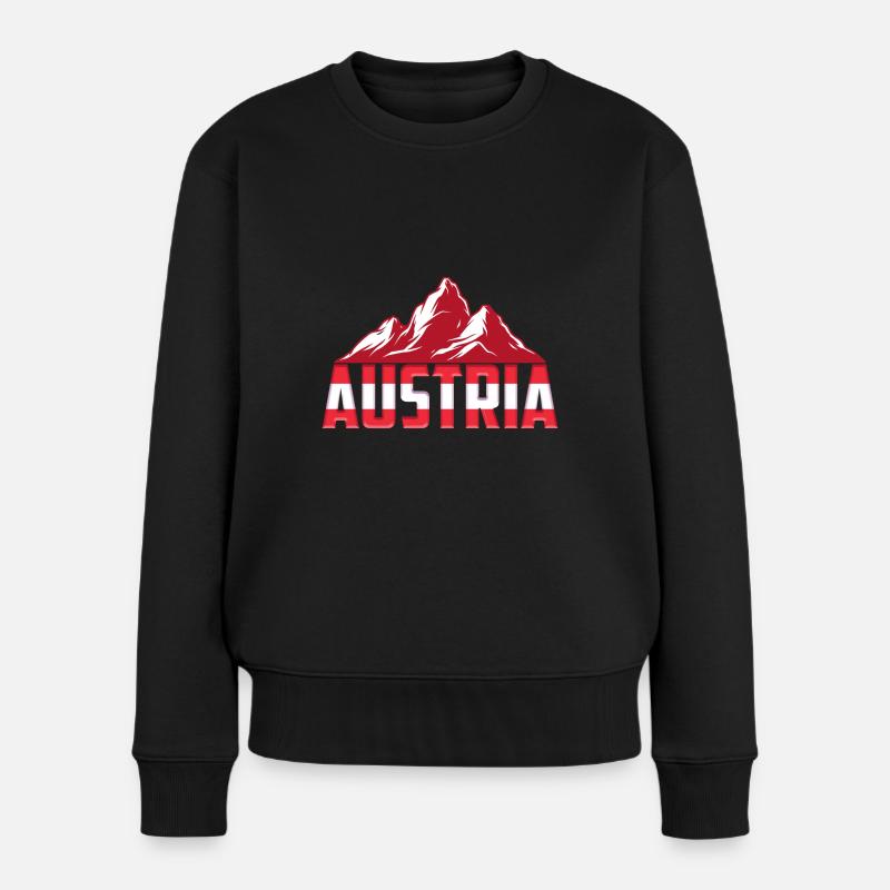 Österreich - Frauen Premium Bio Pullover - Schwarz