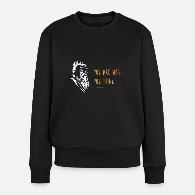 Confucianisme Proverbes de Confucius - Pull Premium bio Femme - noir