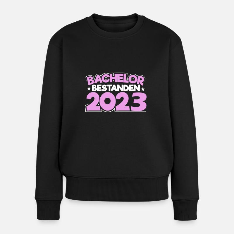 Bachelor 2023 Abschluss Promotion Sponsion - Frauen Premium Bio Pullover - Schwarz