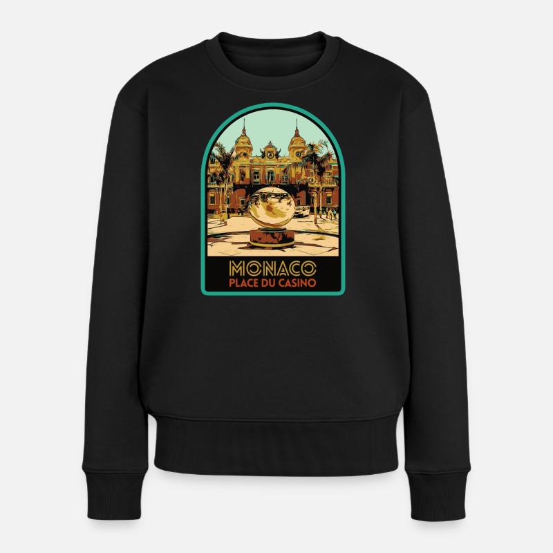 Originalabbildung Casino Monaco Côte d'Azur - Frauen Premium Bio Pullover - Schwarz
