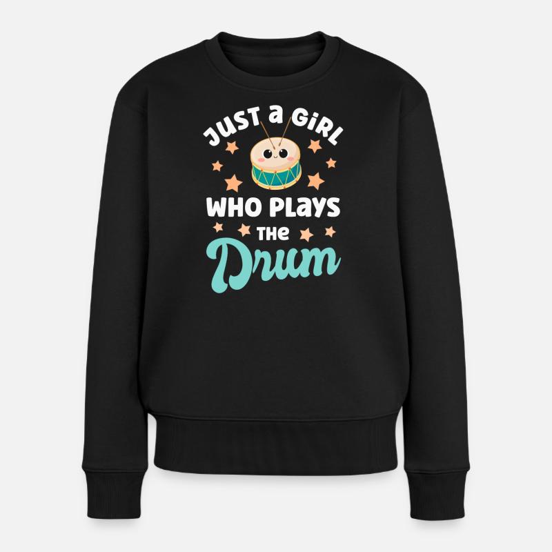 Joueur de batterie - Pull Premium bio Femme - noir