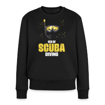 Freitaucher Gerätetaucher Design - Frauen Premium Bio Pullover - Schwarz - Vorne - Julia (174cm)