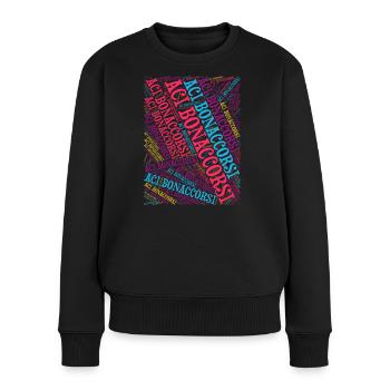 Sicilia t-shirt Aci Bonaccorsi world cloud collage - Women's Premium Organic Jumper - black - Front - Julia (174cm)