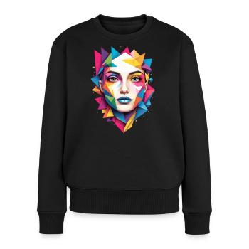 Art du visage moderne - Pull Premium bio Femme - noir - Devant - Julia (174cm)