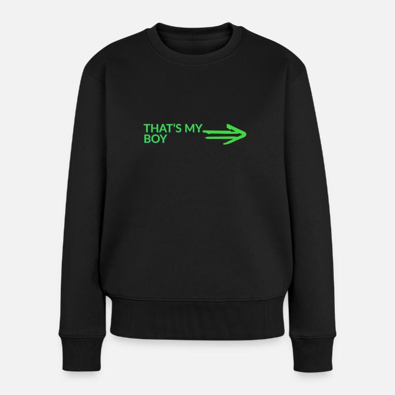 My Boy - Frauen Premium Bio Pullover - Schwarz