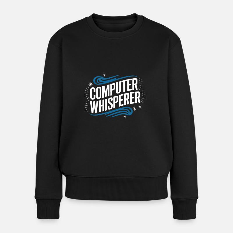 Technischer Support Computerfreak Nerd - Frauen Premium Bio Pullover - Schwarz