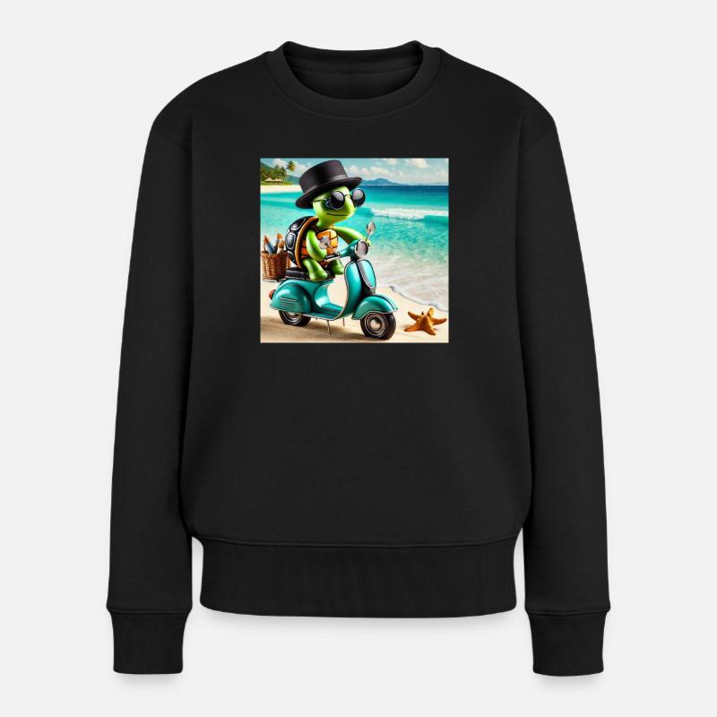 Méchant de plage - Pull Premium bio Femme - noir