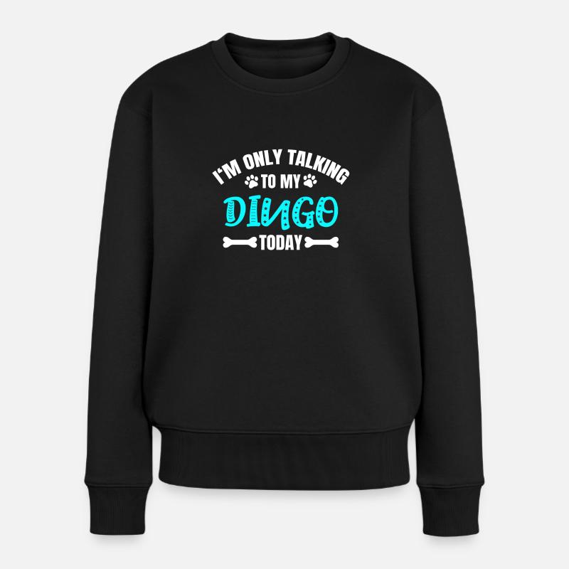 Dingo - Premium økologisk sweatshirt til kvinder - sort