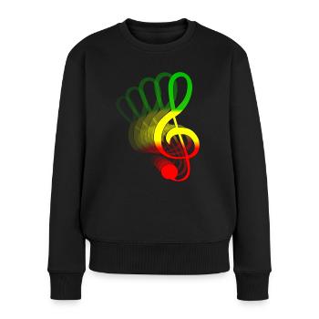 Reggae Musique Afrique Jamaica Rastafari - Pull Premium bio Femme - noir - Devant - Julia (174cm)