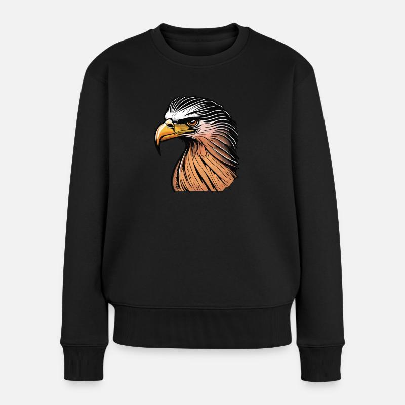 Eagle - Women's Premium Organic Jumper - black