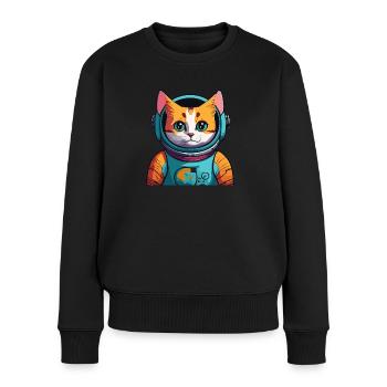 L’Astrocat - Pull Premium bio Femme - noir - Devant - Julia (174cm)