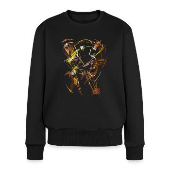 Mystical Abstract - Women's Premium Organic Jumper - black - Front - Julia (174cm)