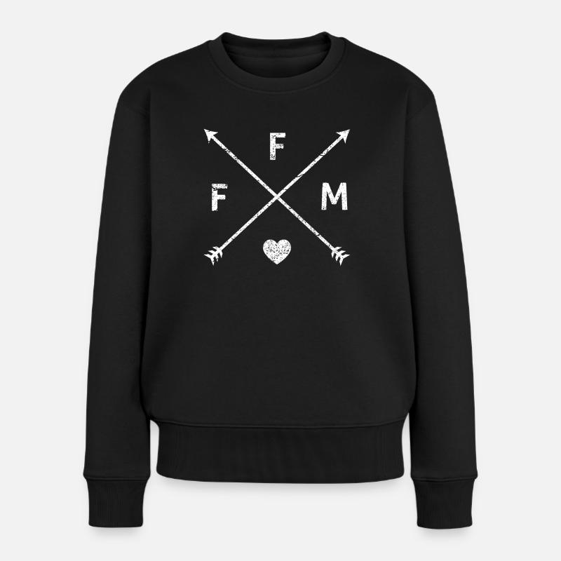 FFM FRANKFURT AM MAIN HIPSTER PFEILE GRUNGE SHIRT - Frauen Premium Bio Pullover - Schwarz