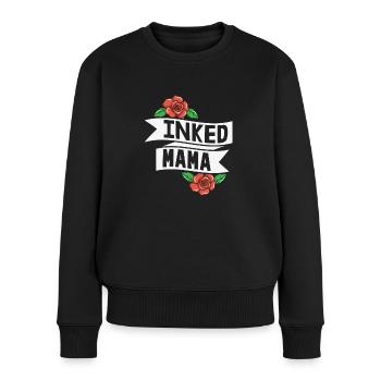 Inked Mama - Mother with tattoos - Women's Premium Organic Jumper - black - Front - Julia (174cm)