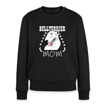 Bull Terrier Mom Bull terrier dog dog - Women's Premium Organic Jumper - black - Front - Julia (174cm)