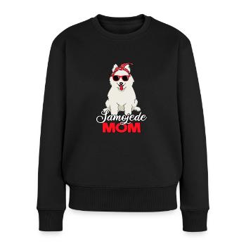 Samojede Mom Hundehalterin Hundebesitzerin - Frauen Premium Bio Pullover - Schwarz - Vorne - Julia (174cm)