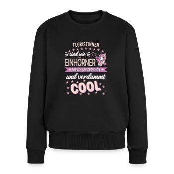 Floristin Floristik Beruf - Frauen Premium Bio Pullover - Schwarz - Vorne - Julia (174cm)