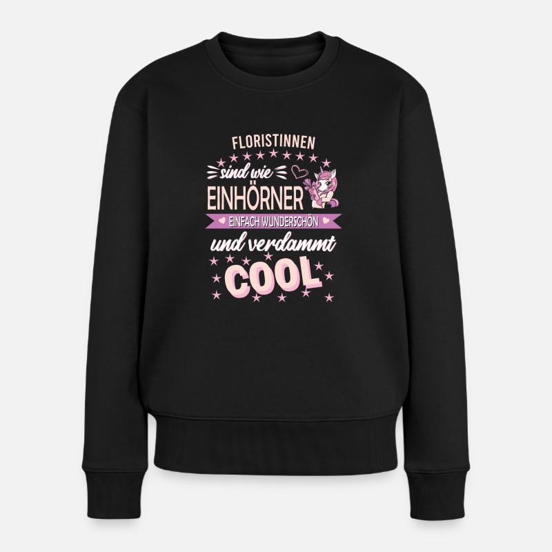 Floristin Floristik Beruf - Frauen Premium Bio Pullover - Schwarz