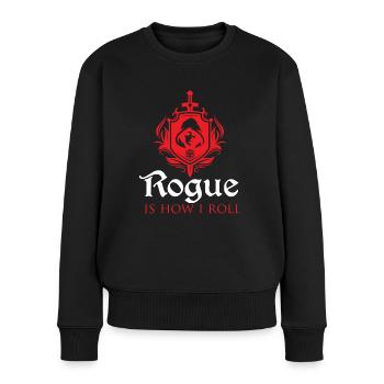 RPG-Spiele Rogue ist, wie ich rolle - Frauen Premium Bio Pullover - Schwarz - Vorne - Julia (174cm)