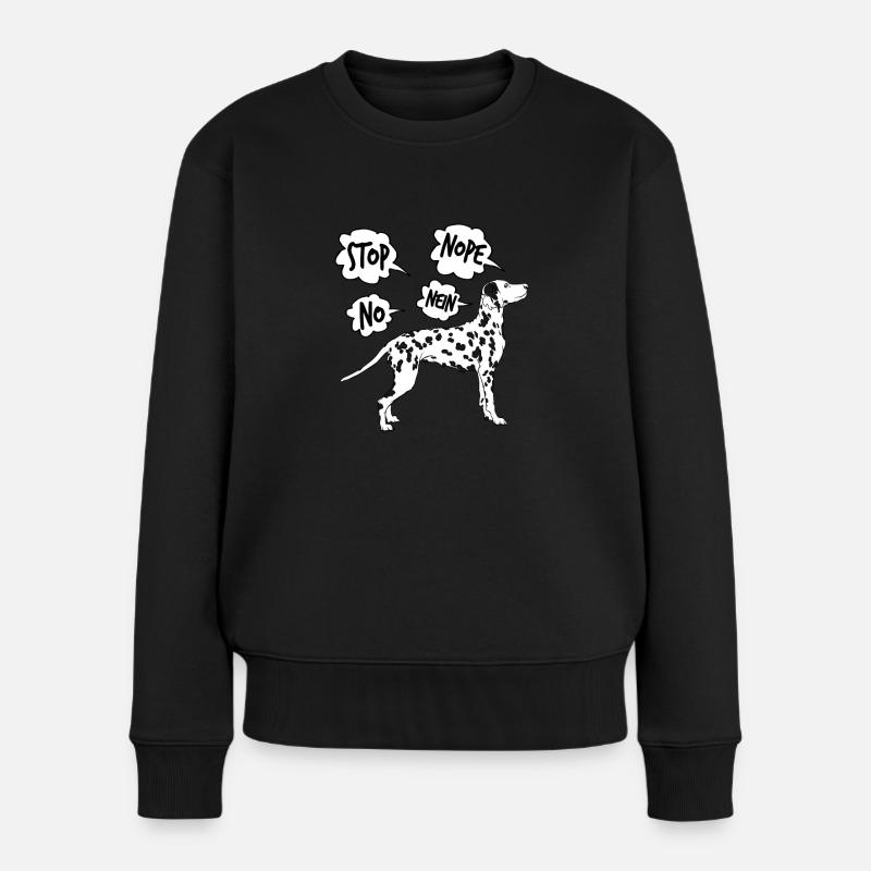 Dalmatiner - Frauen Premium Bio Pullover - Schwarz