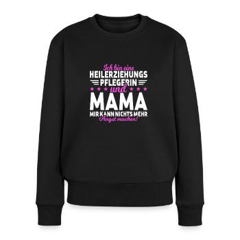 Heilerziehungspfleger - Frauen Premium Bio Pullover - Schwarz - Vorne - Julia (174cm)