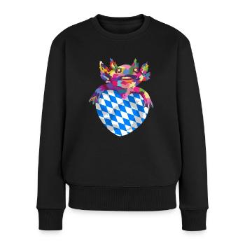 Drapeau bavarois d’occasion Look Drapeau bavarois Vintage - Pull Premium bio Femme - noir - Devant - Julia (174cm)