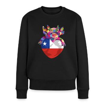 Chile Flag South America Chilean Flag Vintage - Women's Premium Organic Jumper - black - Front - Julia (174cm)