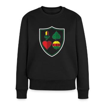Schafkopf Watten Schnapsen Bayerisch-Schafkopf - Frauen Premium Bio Pullover - Schwarz - Vorne - Julia (174cm)