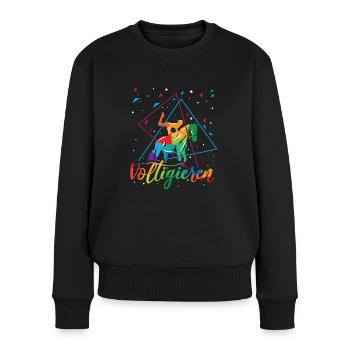 Voltigieren Volti Voltigier Pferde Pferdemädchen - Frauen Premium Bio Pullover - Schwarz - Vorne - Julia (174cm)