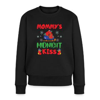 Baiser de nuit de santa mommy bonne nuit - Pull Premium bio Femme - noir - Devant - Julia (174cm)