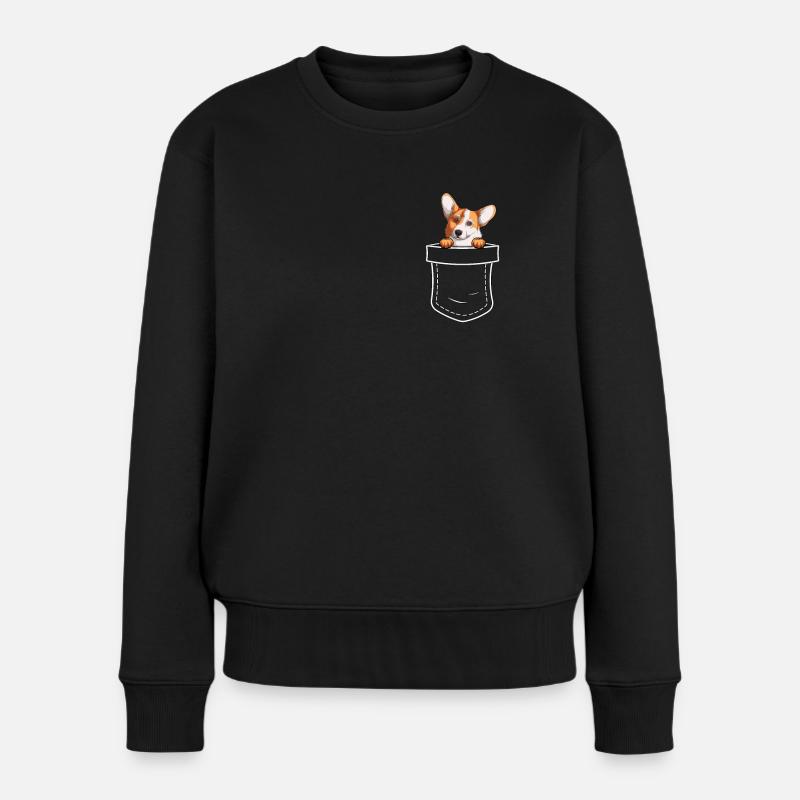 Corgi Gift Dogs - Pull Premium bio Femme - noir