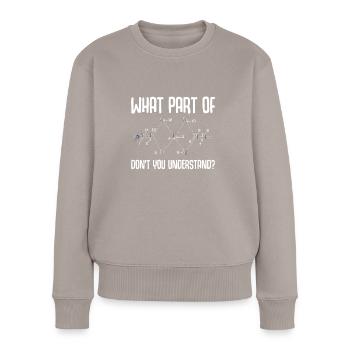 Croquet - Women's Premium Organic Jumper - taupe - Front - Julia (174cm)