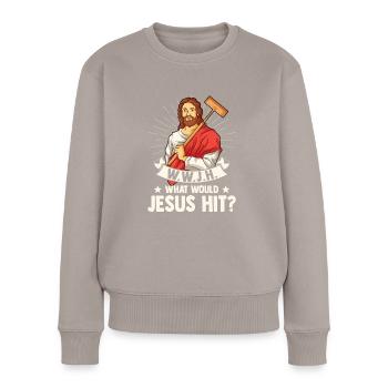 Croquet - Women's Premium Organic Jumper - taupe - Front - Julia (174cm)