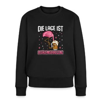 Flamingo JGA - Frauen Premium Bio Pullover - Schwarz - Vorne - Julia (174cm)