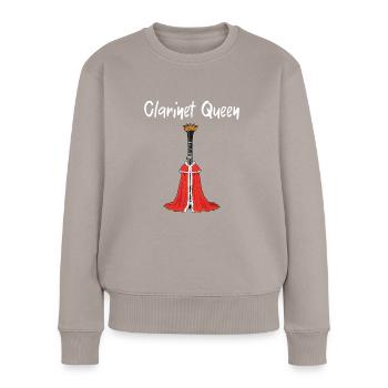 Klarinette Player Orchestra Musiker - Frauen Premium Bio Pullover - Taupe - Vorne - Julia (174cm)