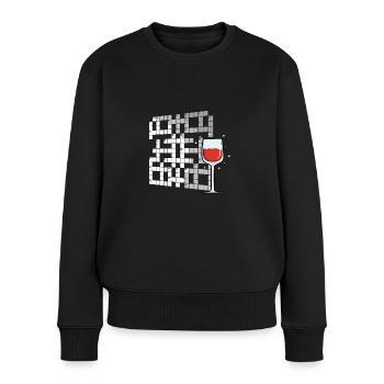 Kreuzworträtsel Lösen - Frauen Premium Bio Pullover - Schwarz - Vorne - Julia (174cm)
