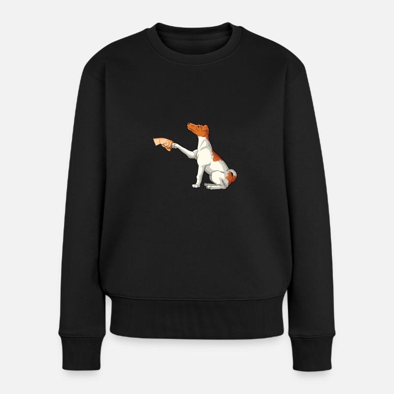 Glatthaar Foxterrier Hund - Frauen Premium Bio Pullover - Schwarz